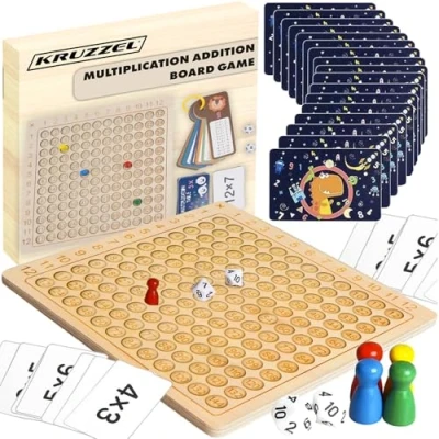 Afbeelding van Bordspel Leren Tellen Rekenen Wiskunde Spel Educatief Vermenigvuldigen