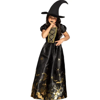 Afbeelding van Boland Kostuum Spooky witch (7 9 jr) Kinderen Heks Halloween verkleedkleding