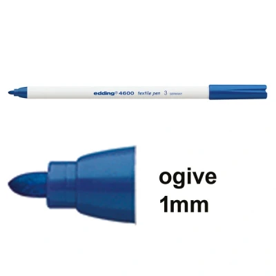 Image de Edding 4600 marqueur textile (1 mm ogive) bleu