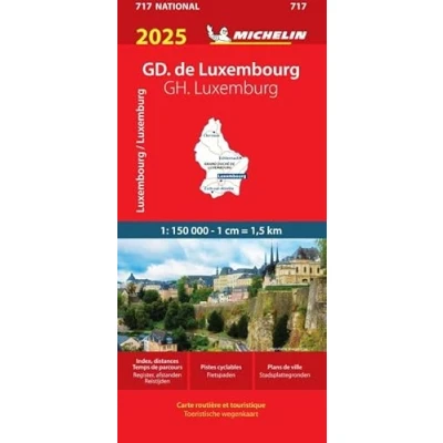 Afbeelding van Nationale kaarten MICHELIN WEGENKAART 717 GH LUXEMBURG 2025