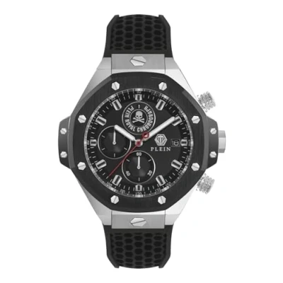 Afbeelding van Philipp Plein Chrono Royal PWLFA0225 Horloge Siliconen Zwart Ø 46 mm