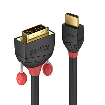 Afbeelding van Kabel HDMI naar DVI LINDY 36270 Zwart 1 m