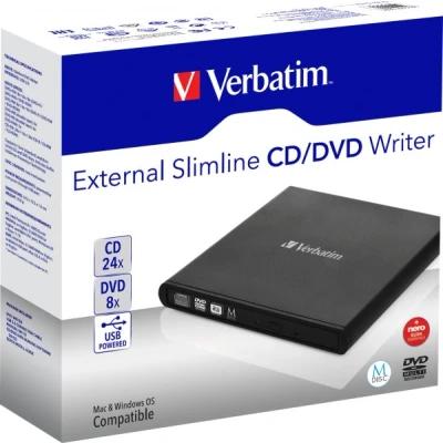 Afbeelding van Verbatim 98938 Externe DVD brander Retail USB 2.0 Zwart