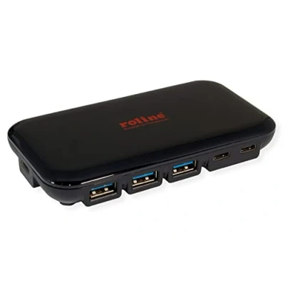 Afbeelding van Roline USB 3.2 Gen 2 hub Zwart