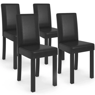 Image de Lot de 4 chaises HANNAH noires pour salle à manger