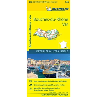 Afbeelding van Bouches du rhone / var 11340 carte &#039; local ( France ) michelin kaart