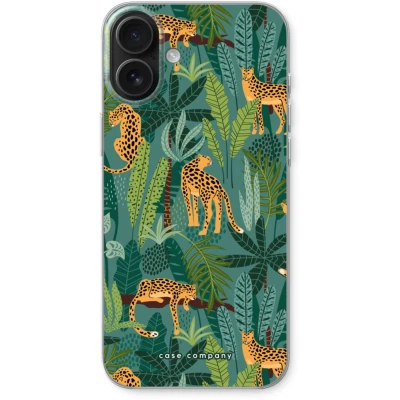 Afbeelding van Case Company® hoesje geschikt voor iPhone 16 Plus Luipaard 2 Soft Cover Telefoonhoesje Bescherming aan alle Kanten en Schermrand