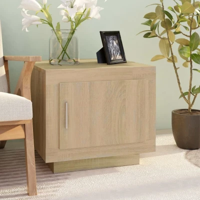 Afbeelding van Salontafel 51x50x45 cm bewerkt hout sonoma eikenkleurig
