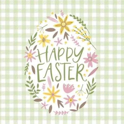 Afbeelding van Servetten, Happy Easter, afm 33x33 cm, 1x20stuk