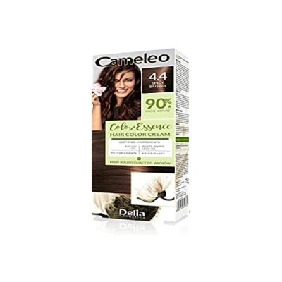 Afbeelding van Cameleo Color Essence haarkleurcrème kruidig bruin kleurtint effect tot 8 wasbeurten natuurlijke kleur kleurverfrissing voedend witte klaprozen bloem, arganolie 75 g