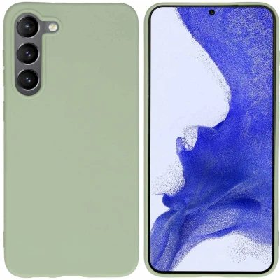 Afbeelding van iMoshion hoesje Siliconen Geschikt voor Samsung Galaxy S23 Plus Design Groen / Floral Green
