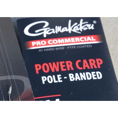 Image de Gamakatsu Pro Commercial Coars Power Carp Pole Banded 20cm Sans Ardillon (8 pcs) Maat : haak 14 0.15mm
