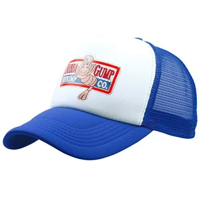 Afbeelding van Danlai Unisex Truck Baseball Mesh Verstelbare Snapback Bubba Gump Cap Garnalen Geborduurde Hoeden Blauw