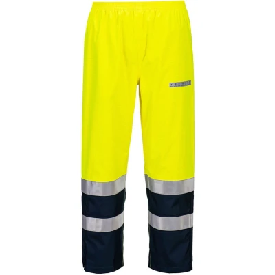 Afbeelding van Bizflame Regen Hi Vis Vlamboog Broek maat L, Yellow/Navy