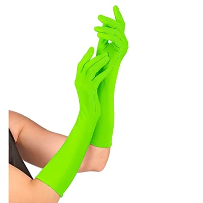 Afbeelding van WIDMANN Lange fluogroene handschoenen