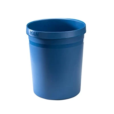 Afbeelding van HAN GRIP KARMA 18198 16 Prullenbak 18 l (Ø x h) 312 mm 350 Kunststof Eco blauw 1 stuk(s)