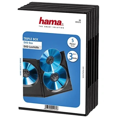 Afbeelding van Hama Dvd 3 Box 5 Pak Zwart