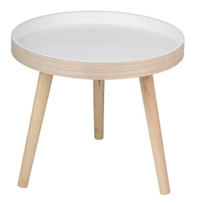 Afbeelding van Arti Casa Bijzettafel plant verhoger wit hout 40 x 36 cm