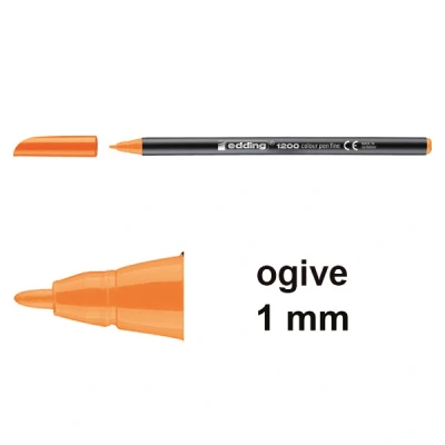 Image de Edding 1200 feutre de coloriage (1 mm ogive) orange fluo