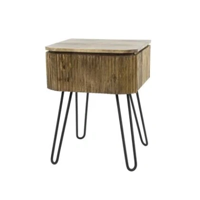 Afbeelding van Giga Meubel Nachtkastje Mangohout Geribbeld 60x45x40cm