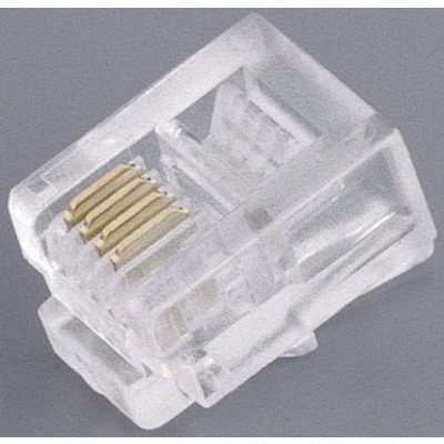 Afbeelding van TRU COMPONENTS Modulaire stekker TC 2525002 Stekker, recht Aantal polen: 6P6C polen Transparant 100 stuk(s)