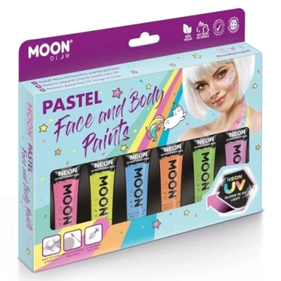 Afbeelding van Haza Witbaard Face &amp; Body Paint Schminkset Pastel Neon