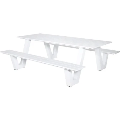 Afbeelding van Outdoor Living Picknicktafel Breeze Wit