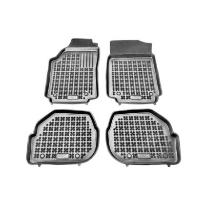 Afbeelding van REZAW PLAST 200302 Vloermatset Rubber voor en achter 4 Zwart Op maat gemaakt AUDI: A6 C4 Avant