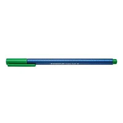 Afbeelding van Staedtler Triplus Ball 437, gekleurde balpen, driehoekige vorm, ergonomisch, lijnbreedte M, kartonnen etui met 1 groen, 437 M 5 Ve