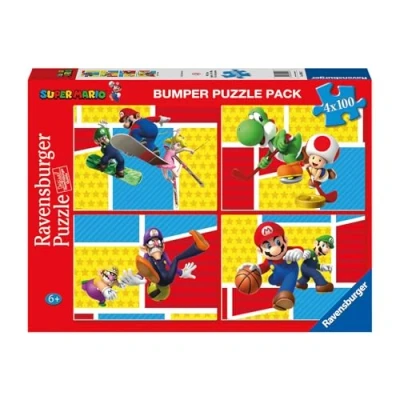 Afbeelding van Ravensburger 051953 Super Mario, 4 x 100 puzzel, puzzels van 42 stukjes, aanbevolen leeftijd 5+