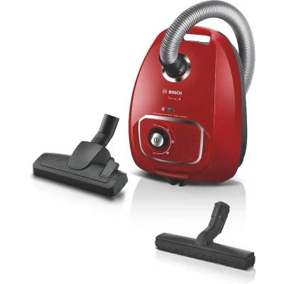 Afbeelding van Bosch Haushalt Serie 4 Stofzuiger in zakken Incl. stofzakken Rood
