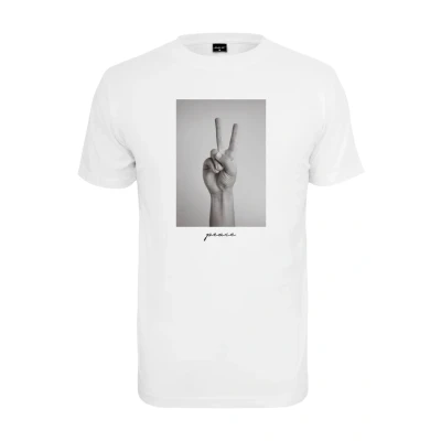Afbeelding van Mister Tee Peace SIGN Tshirt print, Heren, Maat: XS, White