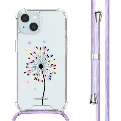 Afbeelding van iMoshion Hoesje Geschikt voor iPhone 15 met Koord Design Meerkleurig / Sandstone Dandelion