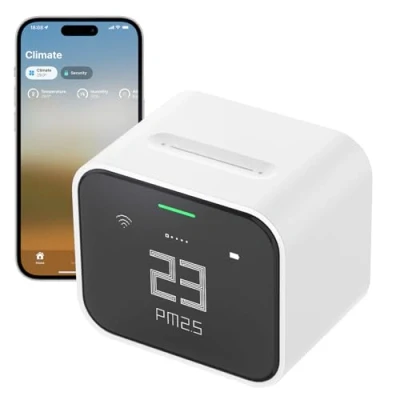 Afbeelding van Qingping Air Monitor Lite, Apple HomeKit Compatible Wi Fi Quality Sensor, Detects Indoor CO2, PM2.5, PM10, Temperature and Humidity