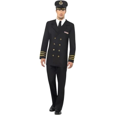 Afbeelding van Dressing Up &amp; Costumes War Army Militair Navy Officer Costume, Ma
