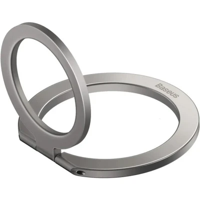 Afbeelding van Baseus Halo Series Vouwbare Metalen Ring Standaard voor Vinger Zilver
