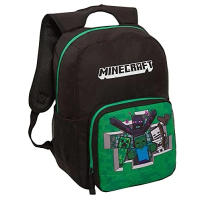 Afbeelding van Minecraft Rugzak voor kinderen en volwassenen, grote schoolcollage, werk, laptoprugzak, ideaal cadeau, zwart.,