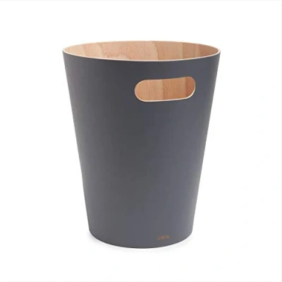 Afbeelding van Umbra 082780 618 prullenmand van hout, natuur/antraciet, 28,0 x 23,0 cm
