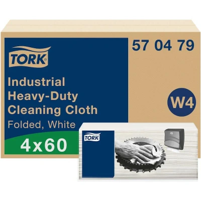 Afbeelding van Tork 570479 Industrial Heavy Duty reinigingsdoek gevouwen wit false