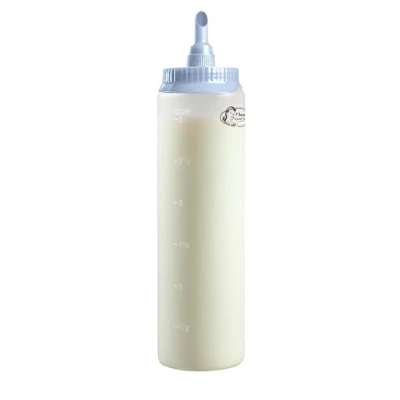 Afbeelding van Bestron Doseerfles voor 700 ml, met schaalverdeling crêpes, poffertjes, pannenkoeken, wafels, muffins of donutbeslag, kleur: Blauw