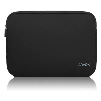 Afbeelding van Arvok 13 14 inch Laptophoes Meerkleurige en Maatkeuzes Hoes / Waterbestendig Neopreen Notebook Computer Pocket Tablet Aktetas Draagtas Etui Skin Cover voor Acer Asus Dell Lenovo, Zwart