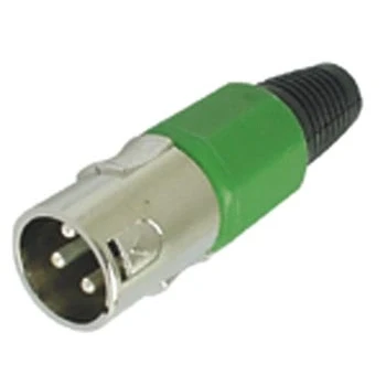 Afbeelding van MANNELIJKE 3P XLR PLUG VERNIKKELD GROEN