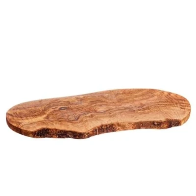 Afbeelding van Olijfhouten plank, snijplank van olijfhout, ontbijtplank, steakplank, natuurlijke snede, ca. 35 x 18 (+/ 2 cm)