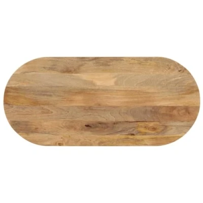 Afbeelding van Tafelblad ovaal 110x40x3,8 cm massief mangohout