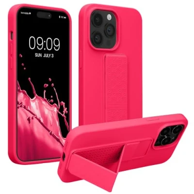 Afbeelding van kwmobile back cover voor smartphone geschikt Apple iPhone 14 Pro Max 1x beschermhoesje van kunststof In neon roze