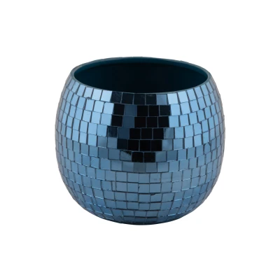 Afbeelding van Present Time Bloempot Spiegel Globe Donkerblauw