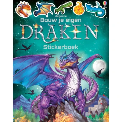 Afbeelding van Uitgeverij usborne stickerboek bouw je eigen draken