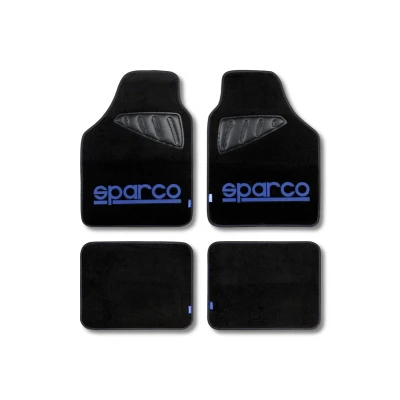Afbeelding van Vloermattenset voor auto Sparco SPC1901 Universeel Zwart/Blauw (4 pcs)