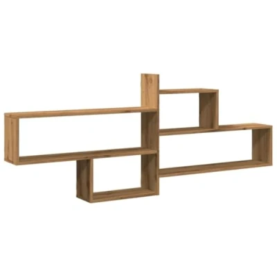 Afbeelding van vidaXL Wandschap 167,5x18x68 cm bewerkt hout artisanaal eikenkleurig