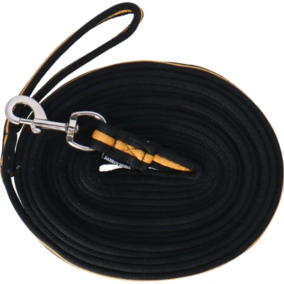 Afbeelding van Harry&#039;s Horse Soft Longeerlijn 8m Zwart/goud